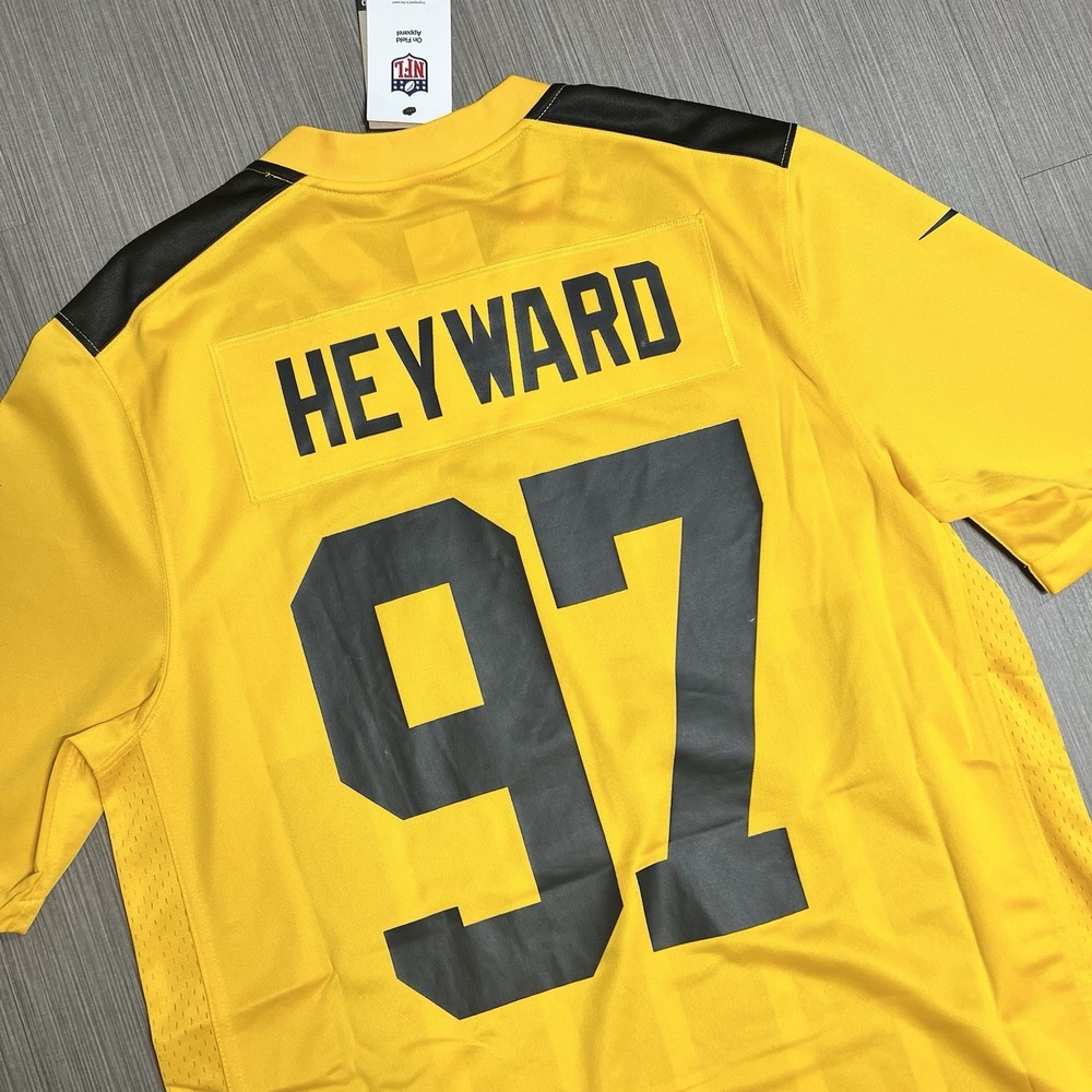 Steelers 2025 Throwback Nike Cam Heyward #97 NFL Football Jersey NWT Men's Large
